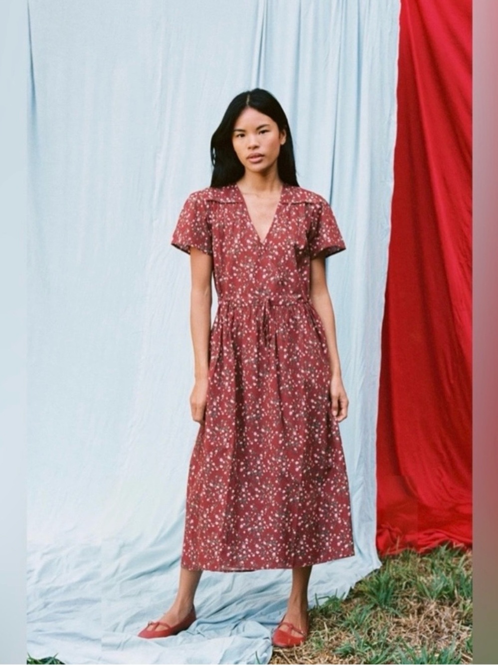 Christy Dawn The Simple Dawn Dress Rouge Rosette - Picture 2 of 3